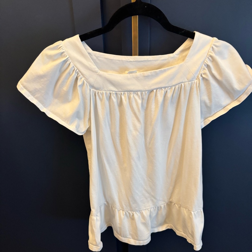 Crewcuts white Puff Sleeve shirt